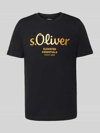 s.Oliver Red Label Regular Fit T-Shirt aus reiner Baumwolle in Black, Gr&ouml;&szlig;e M