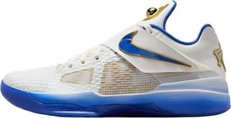 Nike Nike Mens Zoom KD 4 Basketball Shoes, Summit White/Hyper Royal/Metallic Gold, 9.5 UK