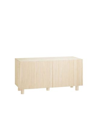 Deco Wood Aparador de madera de abeto y pino en tono beige 152x42cm
