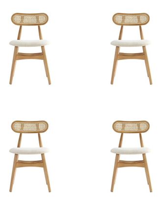 Manhattan Comfort Set of 4 Colbert Dining Chairs
