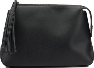 Pinko Love Birds Clutch - Dames - Clutches - Zwart - ONE Size - Leer - Tassen