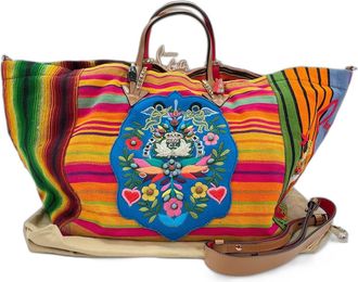 Christian Louboutin Multi-Color Canvas Tote Bag (Pre-Owned)
