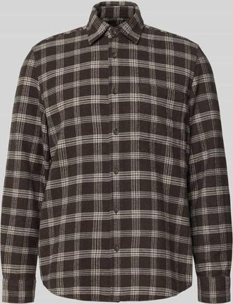 Marc O'Polo Regular Fit Freizeithemd aus reiner Baumwolle in Dunkelbraun, Größe XXL