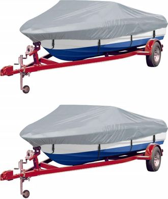 vidaXL Cubierta Para Barco 2 Unidades Gris 427-488x173 Cm Vidaxl