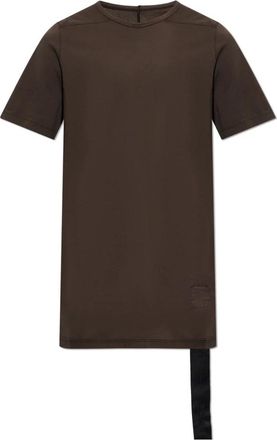 Rick Owens T-shirt met decoratieve band - Heren - T-shirts - Bruin - M - Katoen - Tops