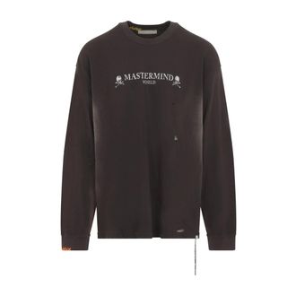 MASTERMIND WORLD OG Vintage Long-Sleeve T-Shirt - Heren - Tops - Bruin - Maat: L Katoen