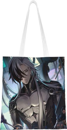 Generic 40.6 X 38.0 cm Canvas Totes Hand Shopping Bag With Honkai Star Rail All Roles Print Impression For Daily Shopping Shoulder Bag