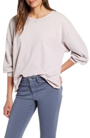 AG - Adriano Goldschmied Orson Distressed Sweatshirt in 3 Years Autumn Rose at Nordstrom, Size Small