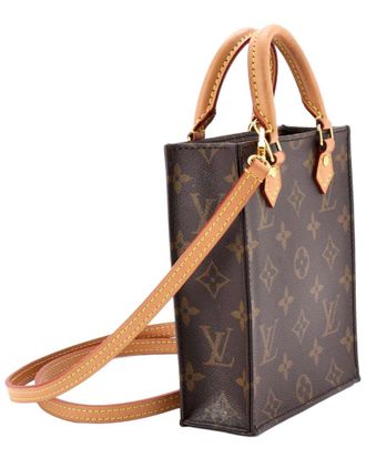 Louis Vuitton Brown Monogram Canvas Petit Sac Plat (Authentic Pre-Loved)
