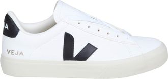 Veja Campo Chromefree In Black And White Leather