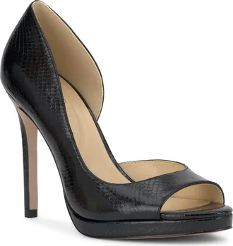 Jessica Simpson Kimli Half dOrsay Platform Pump in Black at Nordstrom, Size 7.5