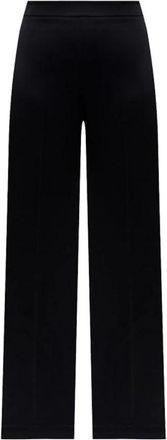 Twinset Uitlopende Broek met Logo - Dames - Wijde Broeken - Zwart - M - Polyester - Broeken