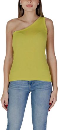 b.young Gele Katoenen Tops & T-shirt - Dames - Tops zonder mouwen - Geel - S - Katoen - Tops