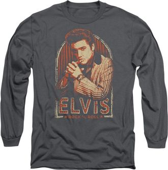 Gildan Elvis Presley Stripes Long Sleeve Adult Tee / T-Shirt