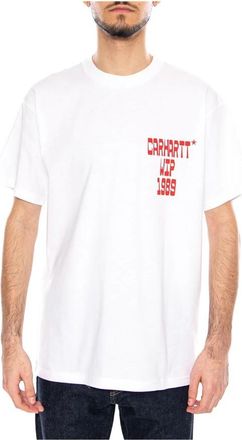 Carhartt Work in Progress S/S Blocks T-Shirt - Heren - T-shirts - Wit - L - Katoen - Tops