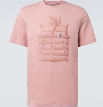 Moncler T-shirt in jersey di cotone con stampa