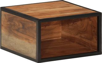 vidaXL Vidaxl - Mesita De Noche De Pared Madera Maciza Acacia 35x35x20 Cm