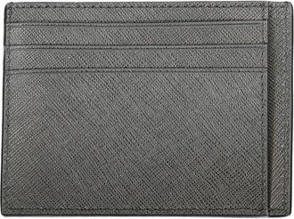 Calvin Klein Saffiano Leather Card Case - Black