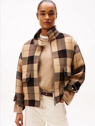 Tommy Hilfiger Chaqueta Harrington amplia de cuadros