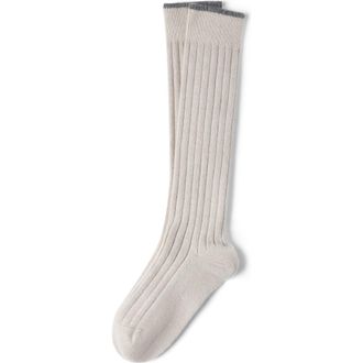 Brunello Cucinelli Cashmere knit socks in Sand at Nordstrom, Size Xx-Large Eu