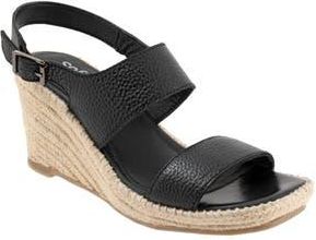 Softwalk Hartley Espadrille Wedge Sandal in Black at Nordstrom Rack, Size 10.5