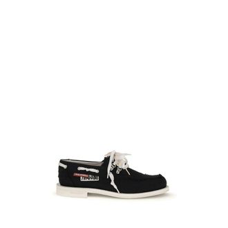 Dsquared2 Black Cotton Slip-On Mens Loafers