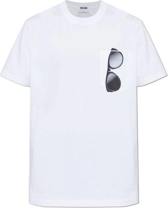Moschino T-shirt met zak - Heren - T-shirts - Wit - S - Katoen - Tops