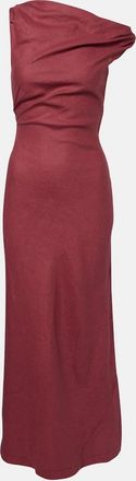 Faithfull The Brand Suis asymmetric linen maxi dress