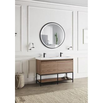 GreenIce Espejo Iluminado Ba&ntilde;o Alemania &Oslash;90cm Blanco Fr&iacute;o/natural/c&aacute;lido Sensor Antivaho/on-off Dimable Marco [limex-alem005/90ng