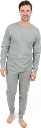 Leveret Mens Cotton Solid Matching Family Pajamas in Light Gray at Nordstrom, Size Xxx-Large