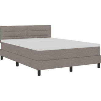 vidaXL Box Spring Bed with Mattress Taupe 160 x 200 cm Fabric vidaXL