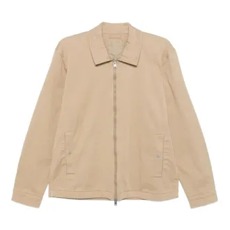 Woolrich Light Jackets, male, Beige, Size: 2XL Zip Collared Jacket