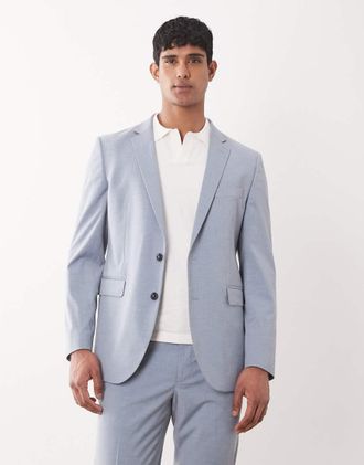 Mango Paris - Blazer da abito super slim azzurro in coordinato-Blu