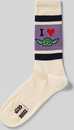 Happy Socks Socken aus Baumwoll-Mix Modell I HEART GROGU in Offwhite, Gr&ouml;&szlig;e 41-46