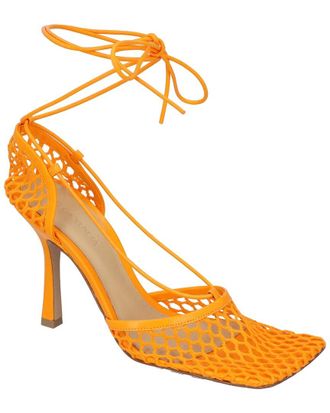 Bottega Veneta Womens Lambskin Leather Stretch Lace-Up Sandal, Size 38.5, Never Worn (Authentic Pre-Loved)