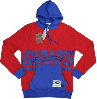 Mitchell & Ness Mens New York Giants Nfl Throwbacks Hoodie Sweatshirt In Red/blue