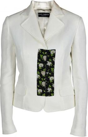 Dolce & Gabbana Dames, Jassen, Wit, Maat: S Wol