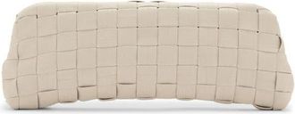 Mango Braided Faux Leather Frame Clutch in Off White at Nordstrom