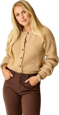 Carve Designs Daphne Wool Cardigan in Camel at Nordstrom, Size Xx-Small