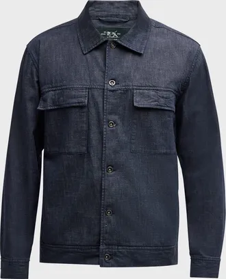 Rodd & Gunn Men & apos;s Little Valley Chambray Trucker Jacket
