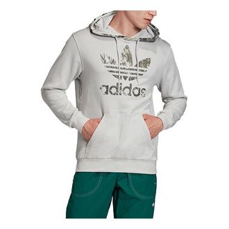 adidas Mens adidas originals Camouflage Logo Printing Pullover Light Grey GD5955