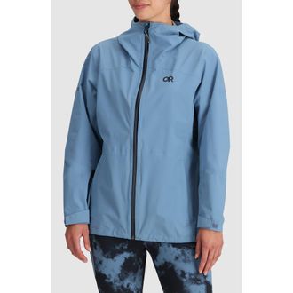 Outdoor Research Stratoburst Packable Rain Jacket in Olympic at Nordstrom, Size Xx-Large
