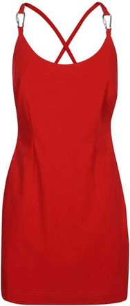 Heron Preston Mini Jurk met Logodetail - Dames - Korte kleedjes - Rood - 2XS - Polyester - Kleedjes