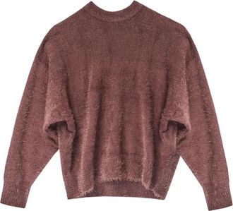 Moschino Maglione Nuvola - Dames - Ronde hals truien - Bruin - M - Wol - Truien & Vesten