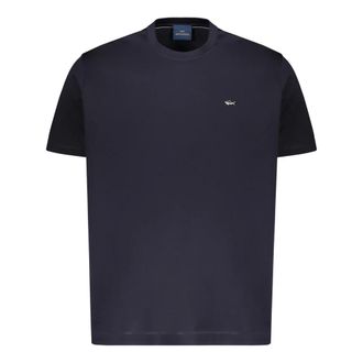 Paul & Shark Paul & Shark, T-Shirts, male, Blue, Size: 2XL Crew neck cotton T-shirt
