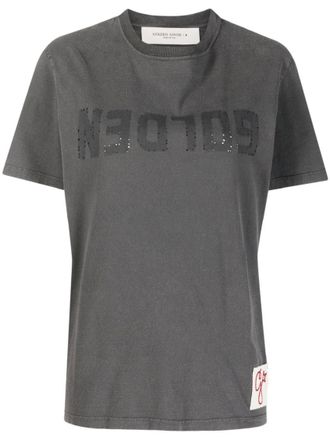 Golden Goose Dark Grey Cotton Logo T-shirt