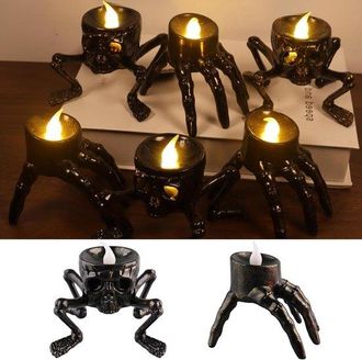 OEM Juego De 6 Decoraciones Led De Halloween, Velas Espeluznantes, Decoraci&oacute;n De Jard&iacute;n, Fiesta De Terror, Decoraci&oacute;n De Mesa Y Ambiente De Halloween