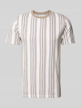 Lindbergh Lindbergh Relaxed Fit T-Shirt mit Streifenmuster Modell Towel striped in Offwhite, Größe L