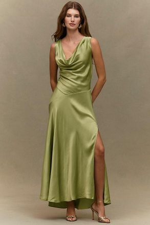 BHLDN Aurora Cowl-Neck Maxi Slip Dress