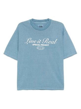 Izzue graphic-print T-shirt - men - Cotton - M - Blue
